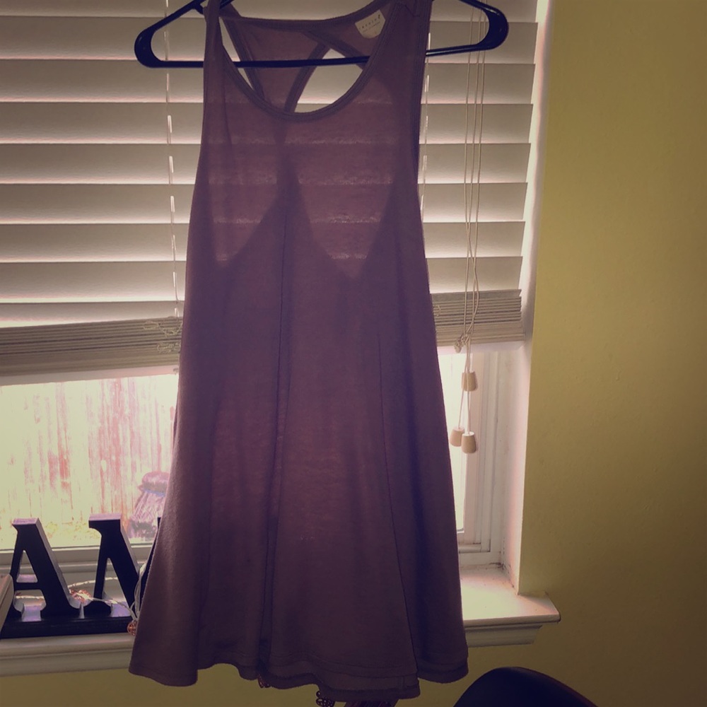 Loose fitted dark violet dress